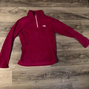 Magenta North Face Fleece Pullover Size Small